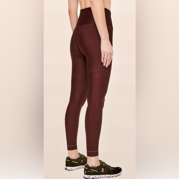 Lululemon “Zoned In Tight” Run / Train in Vibrant Plum Shadow Shade ~ Size 4 - Picture 4 of 7